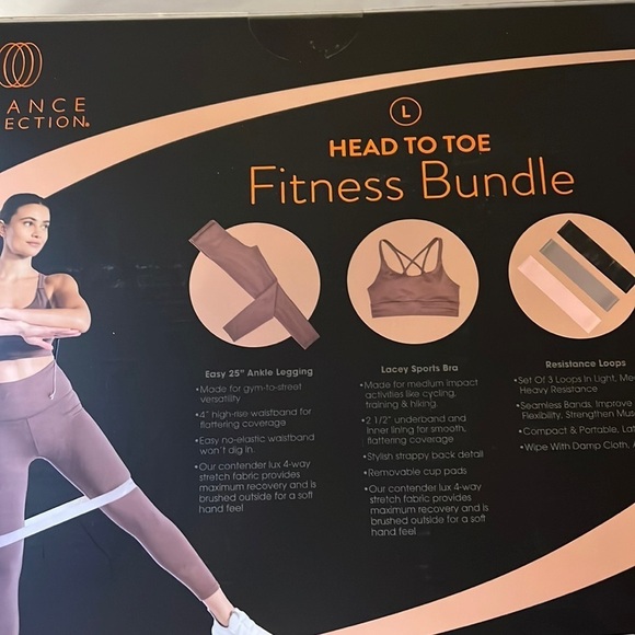 balance collection buttery soft brown leggings, sports bra, booty bands - Picture 2 of 10
